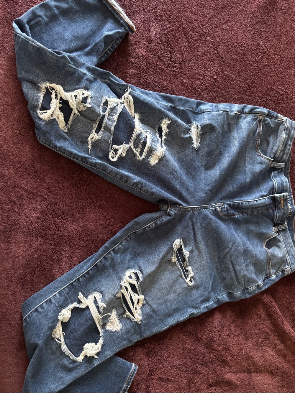 American Eagle Dark Blue Curvy Highest Rise Jegging